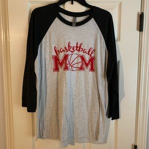 Basketball Mom Raglan Tshirt XL